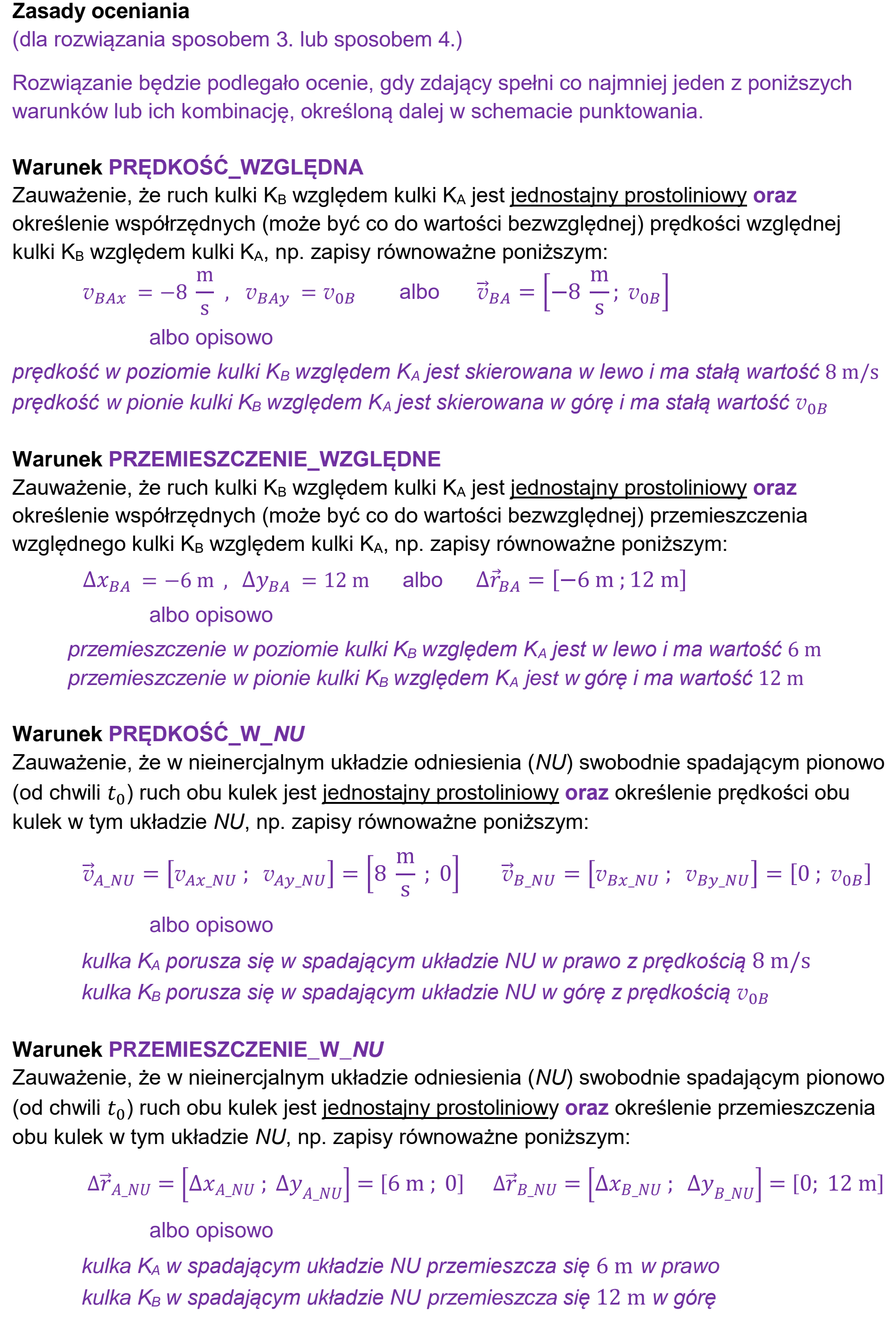 Matura, maj 2025, odpowiedź do zadania 1.2, fragment 1