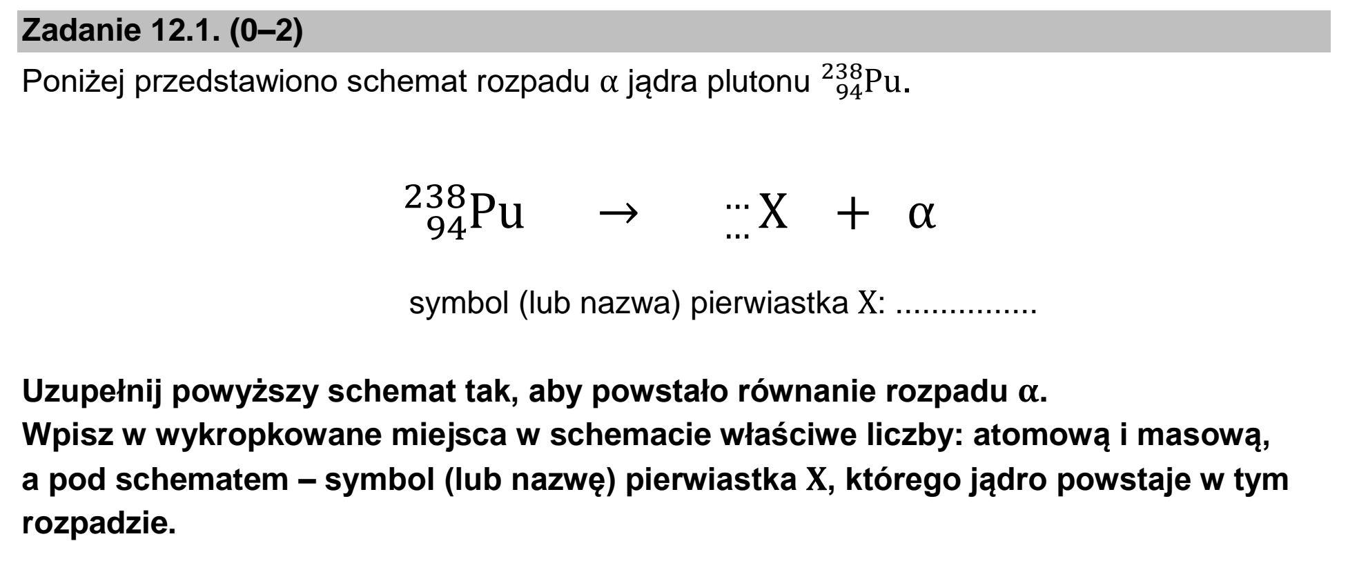 Matura, maj 2025, zadanie 12.1