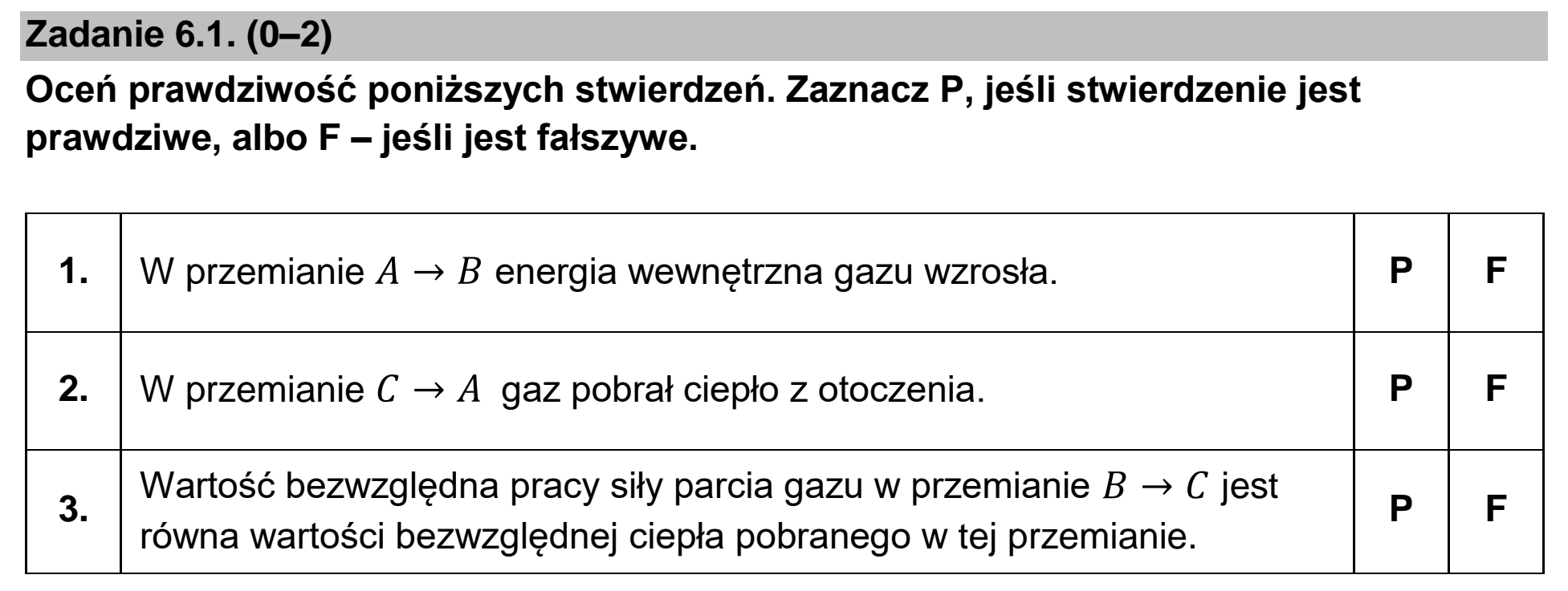 Matura, maj 2025, zadanie 6.1