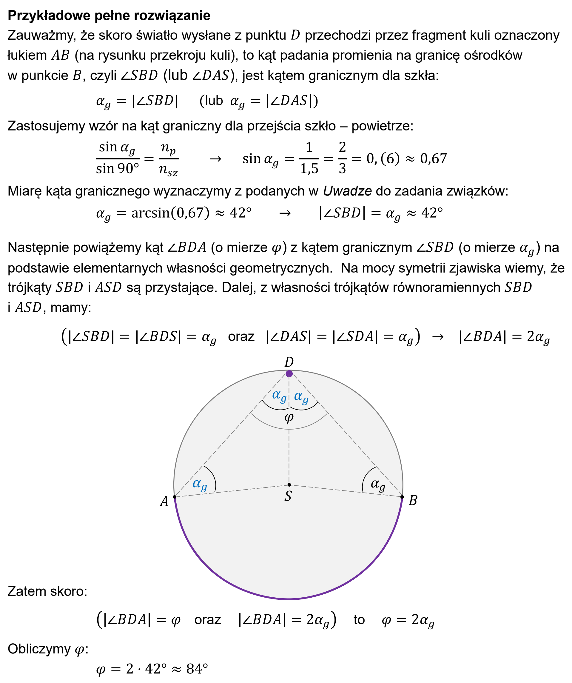 Matura, maj 2026, odpowiedź do zadania 8.1, fragment 2