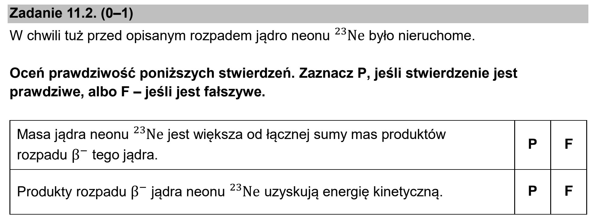 Matura, maj 2026, zadanie 11.2