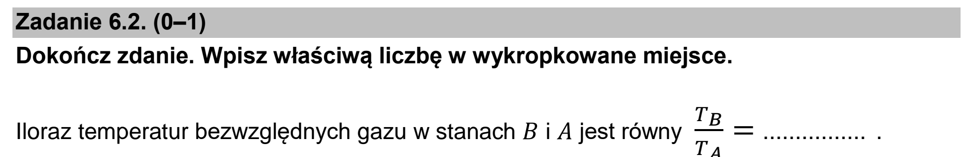 Matura, maj 2026, zadanie 6.2