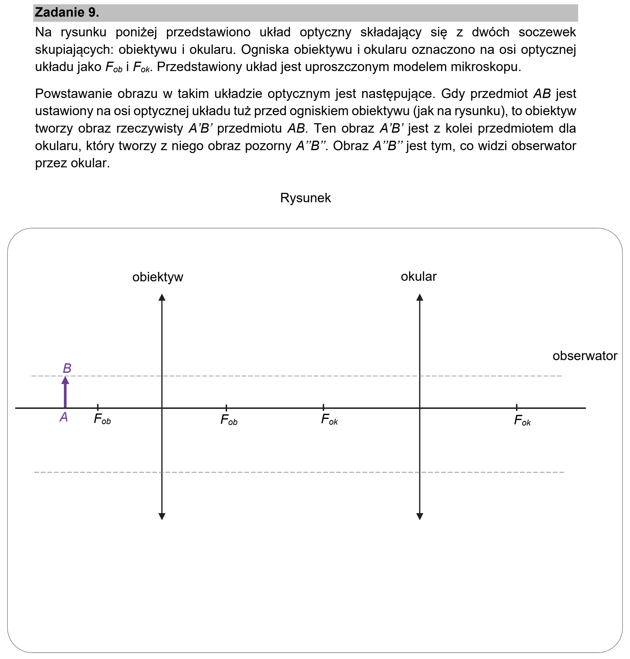 Matura próbna, marzec 2021, wstęp zadania 9