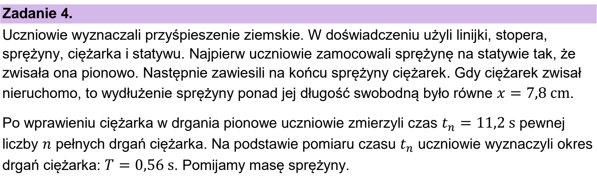 Matura dodatkowa, czerwiec 2023, wstęp zadania 4