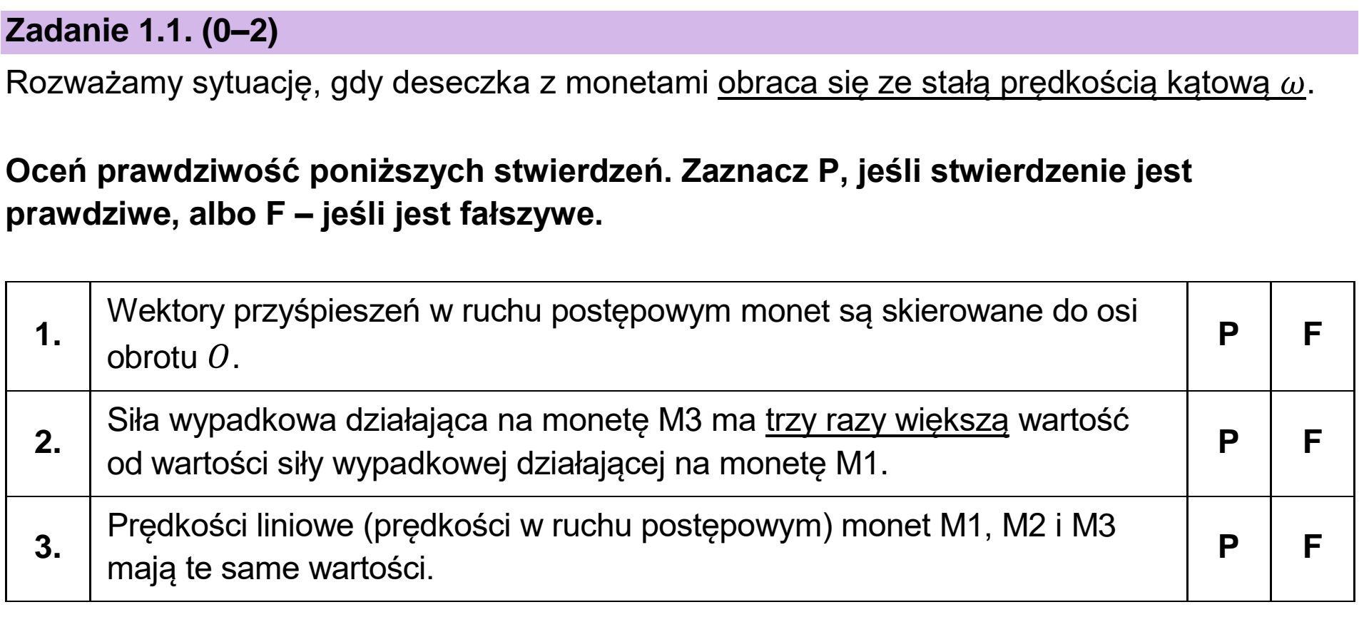 Matura dodatkowa, czerwiec 2024, zadanie 1.1
