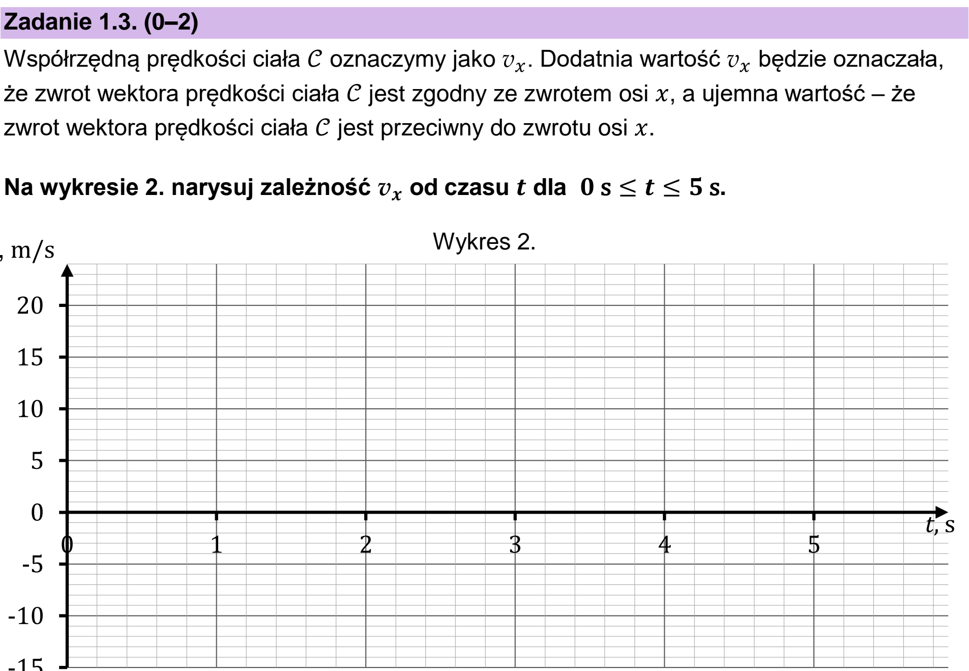Matura dodatkowa, czerwiec 2025, zadanie 1.3