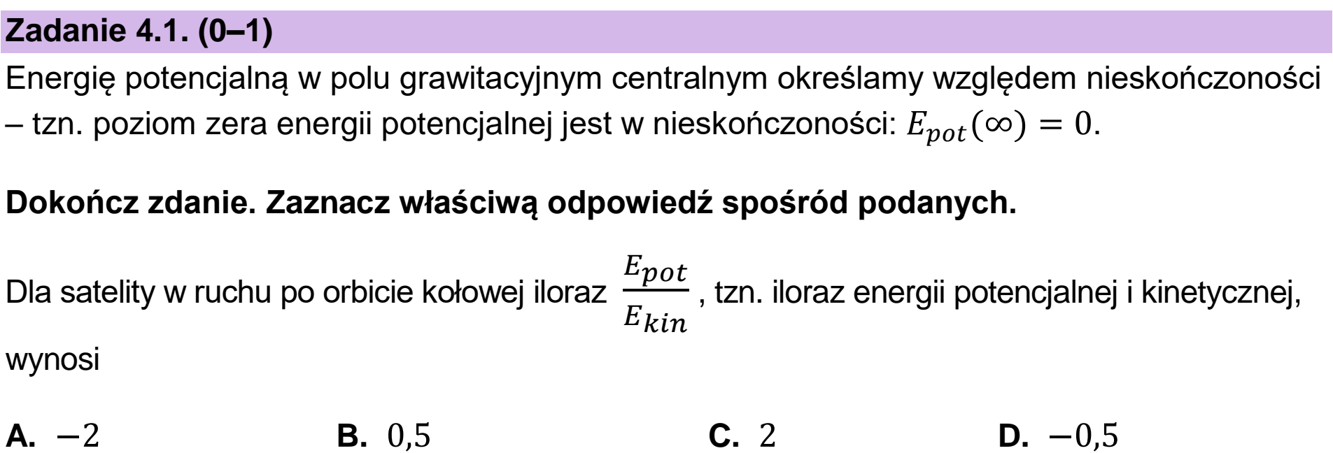 Matura dodatkowa, czerwiec 2025, zadanie 4.1