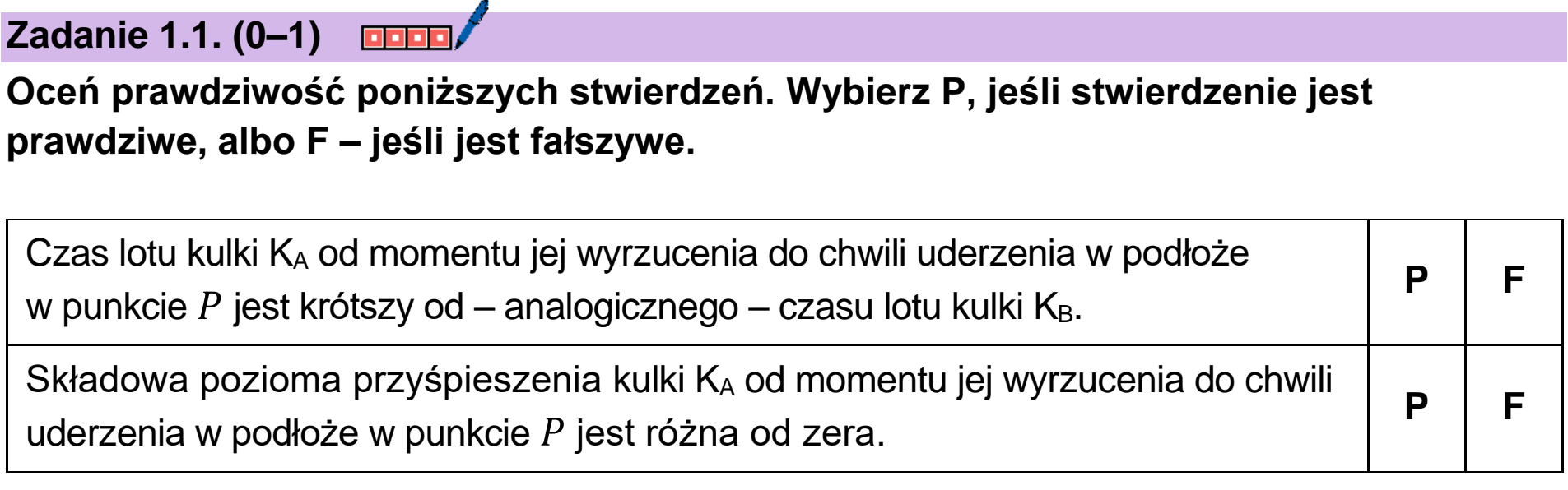 Matura dodatkowa, czerwiec 2026, zadanie 1.1