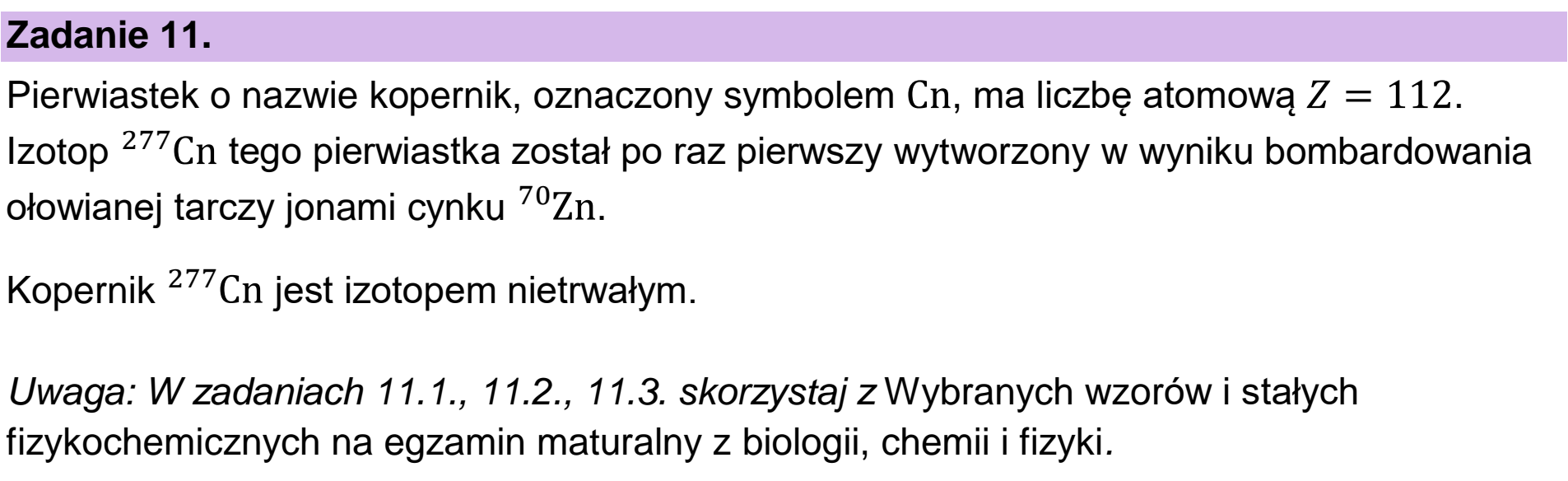 Matura, maj 2023, wstęp zadania 11