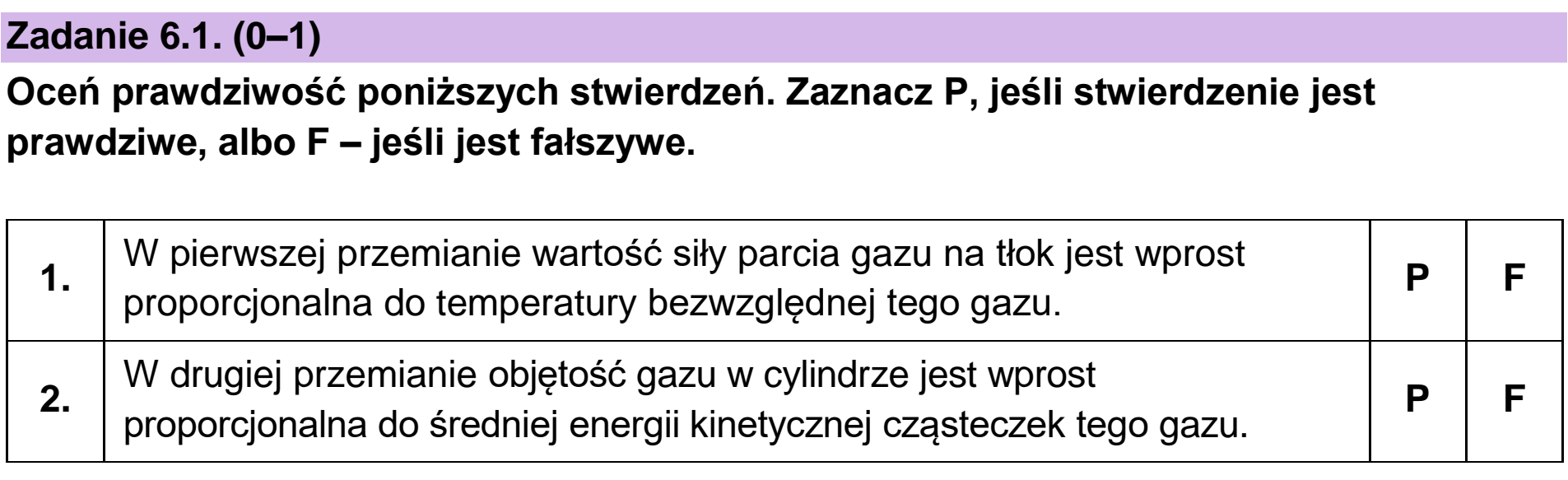 Matura, maj 2023, zadanie 6.1