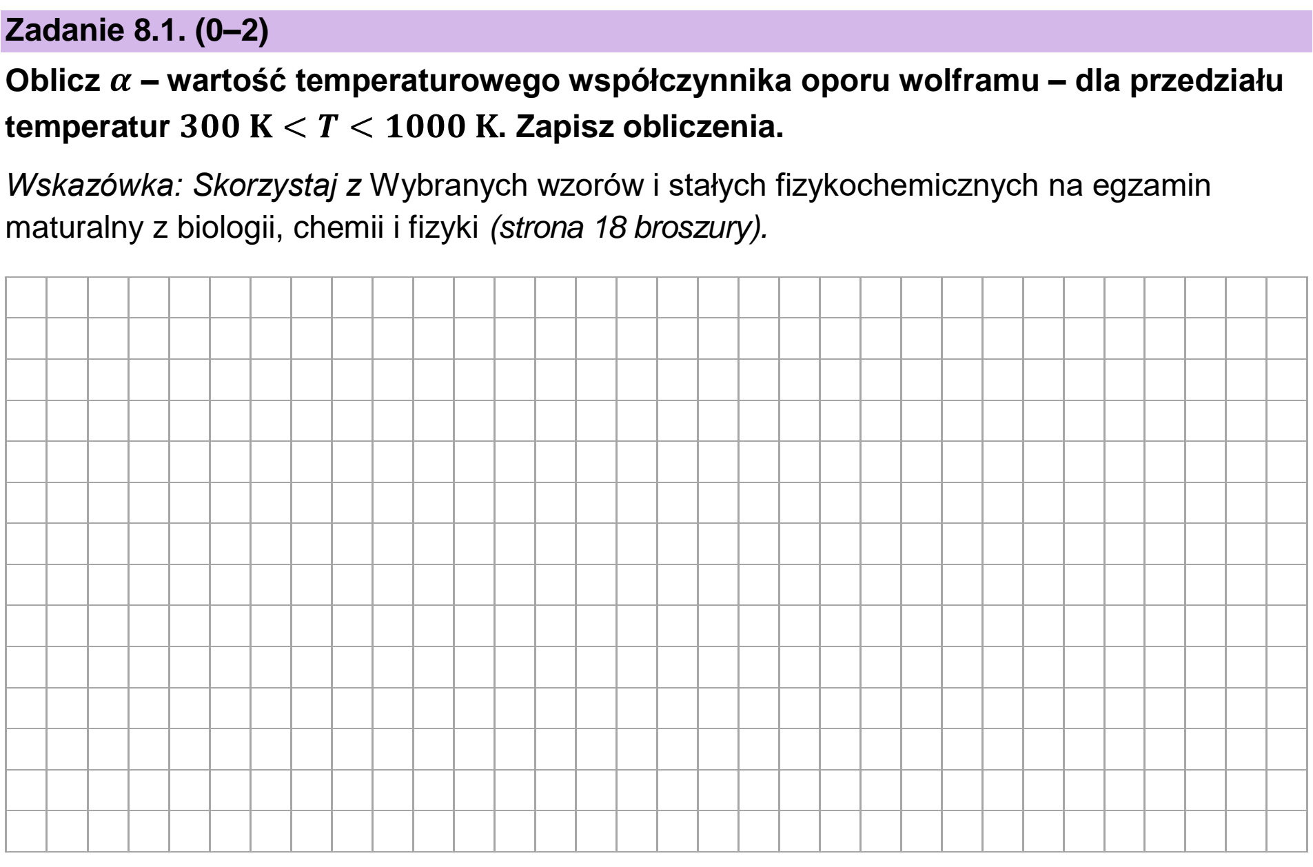 Matura, maj 2023, zadanie 8.1