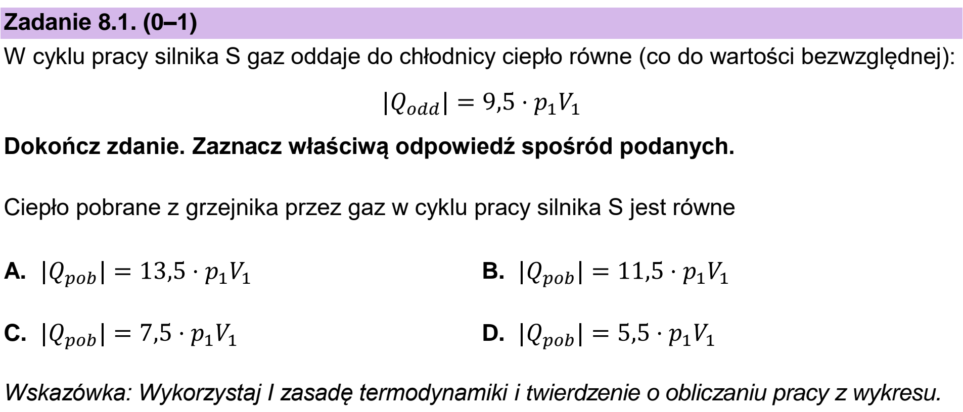 Matura, maj 2024, zadanie 8.1