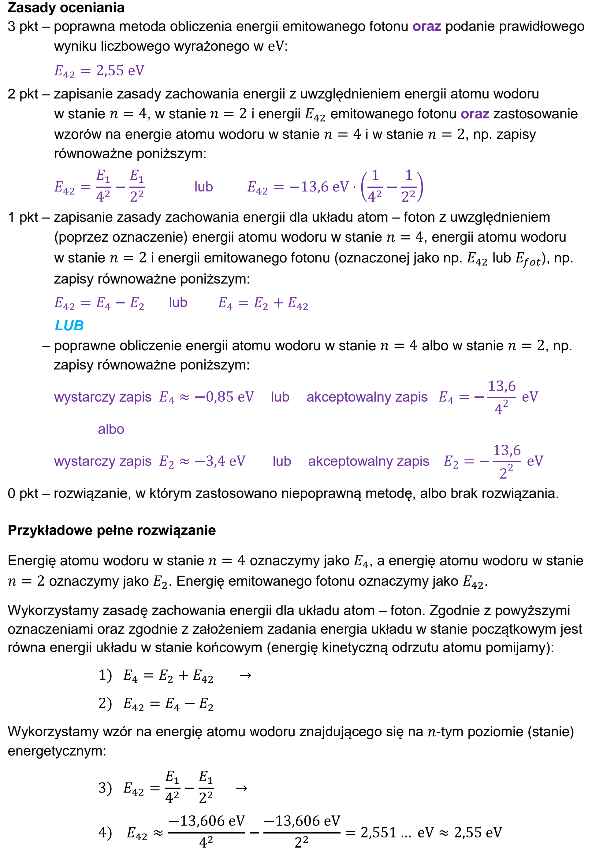 Matura, maj 2025, odpowiedź do zadania 11.2