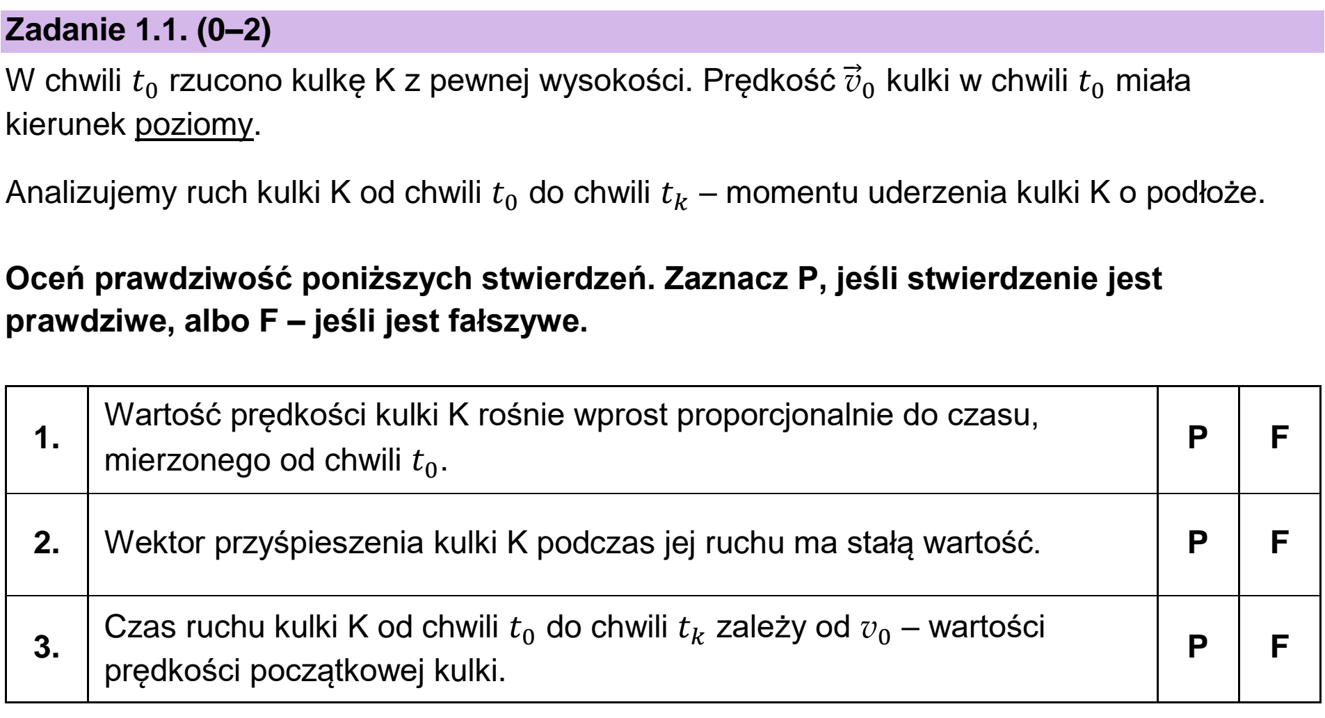 Matura, maj 2025, zadanie 1.1