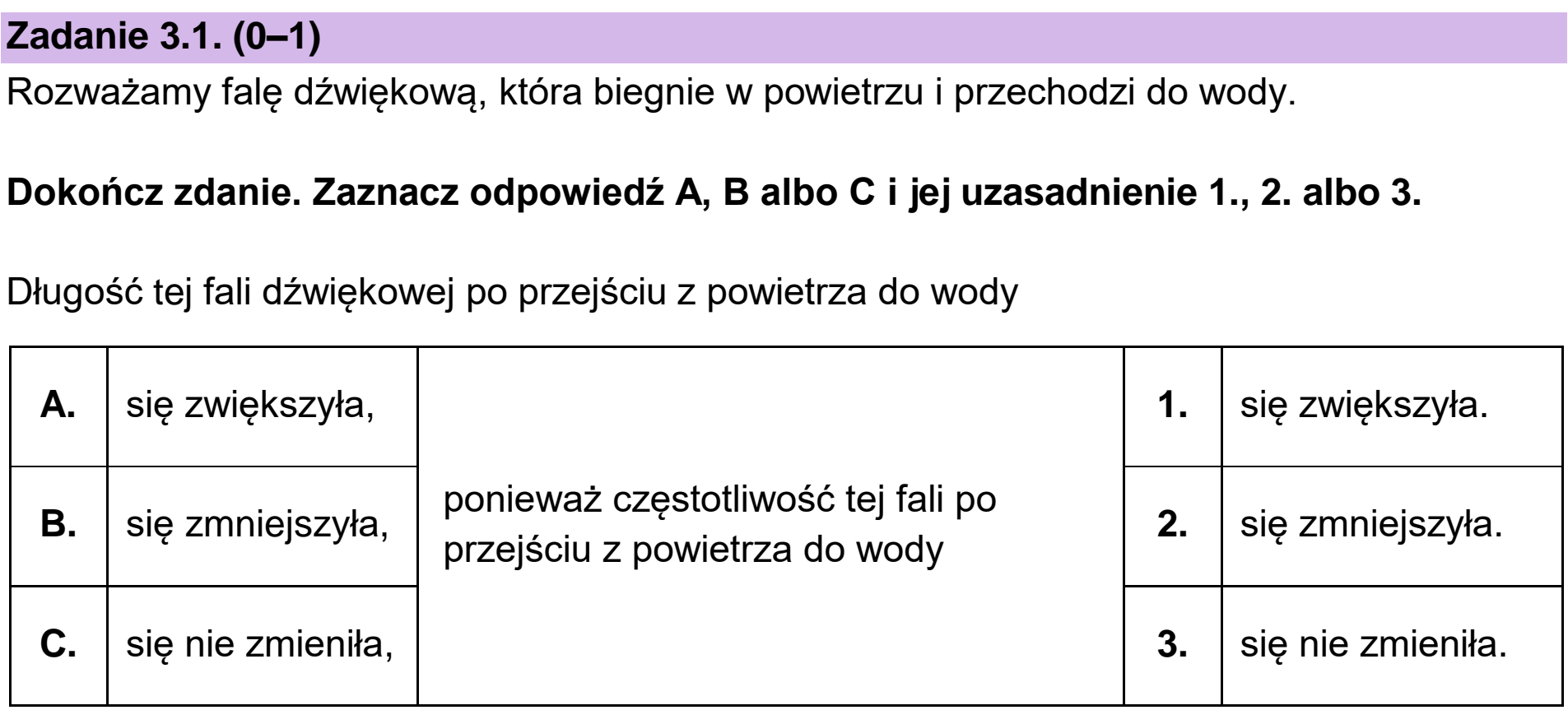Matura, maj 2025, zadanie 3.1