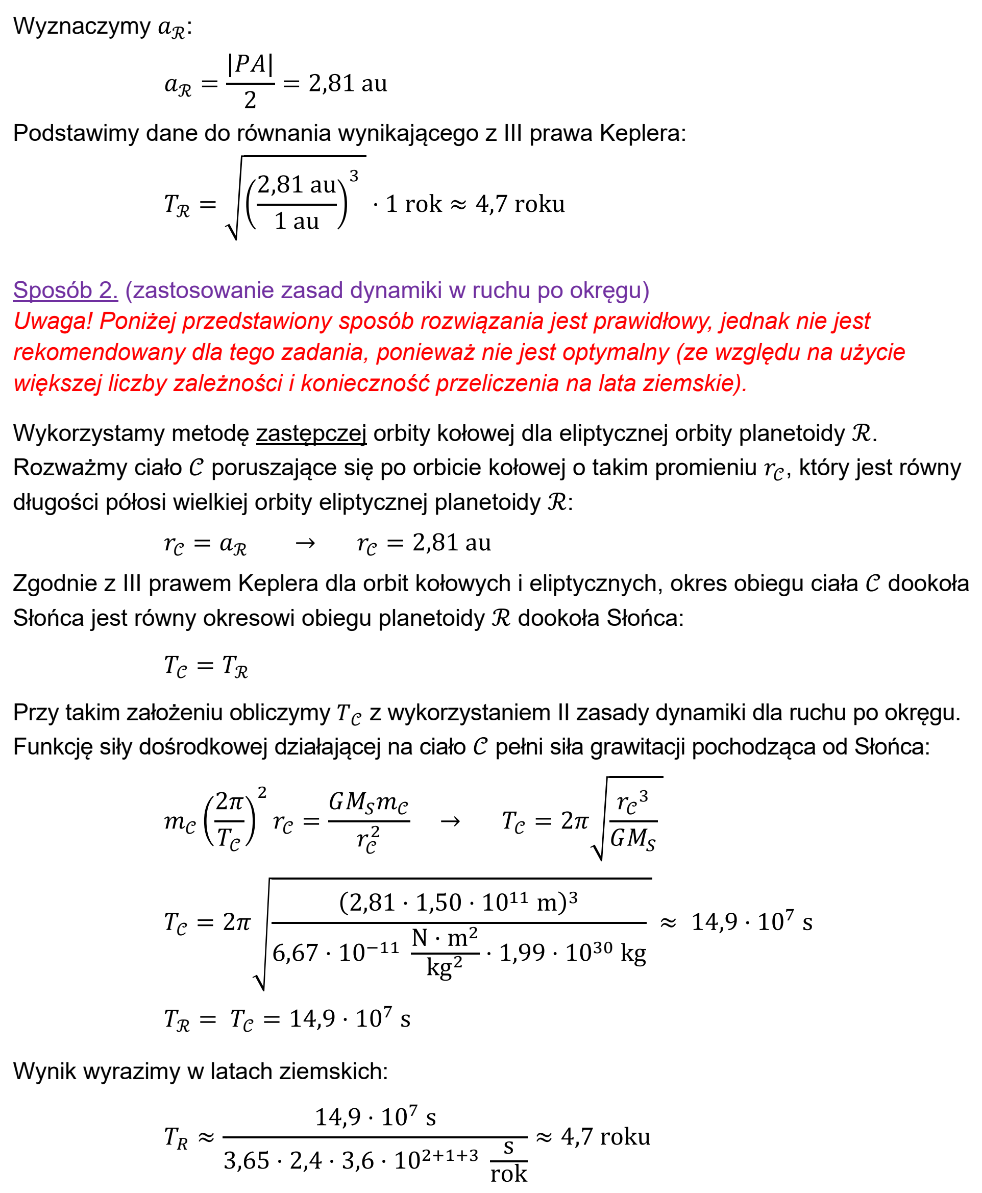 Matura, maj 2026, odpowiedź do zadania 5.2, fragment 2