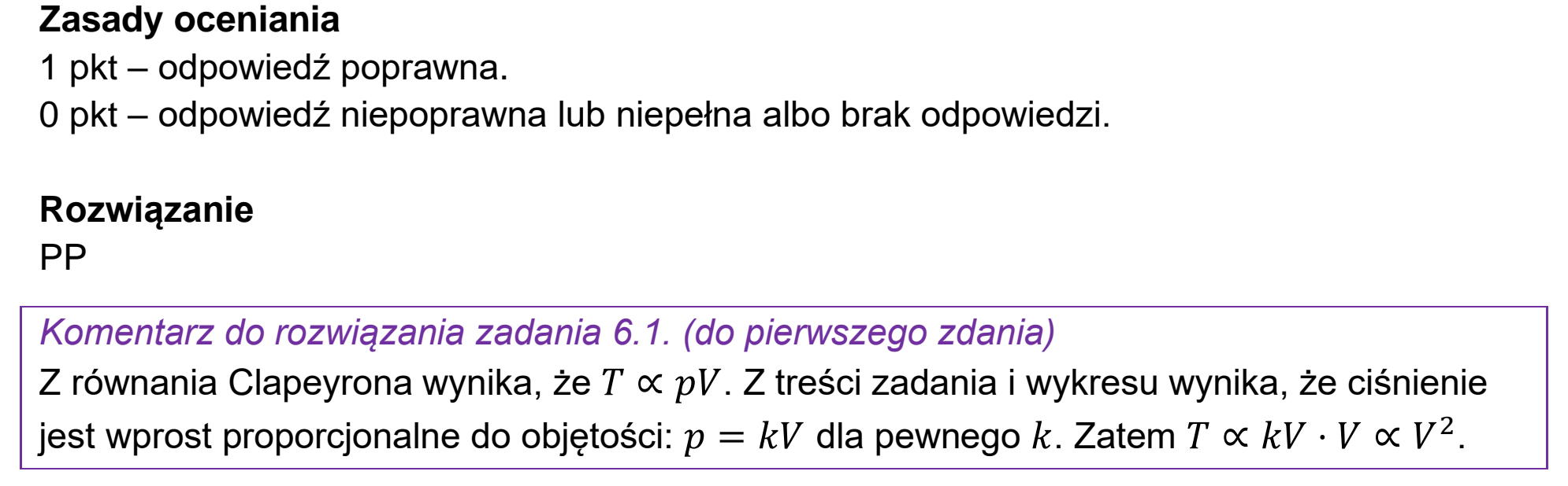 Matura, maj 2026, odpowiedź do zadania 6.1