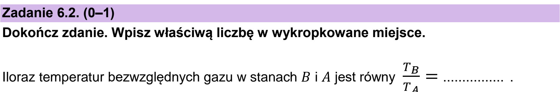 Matura, maj 2026, zadanie 6.2