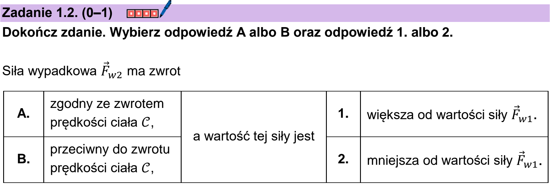 Matura próbna, styczen 2026, zadanie 1.2