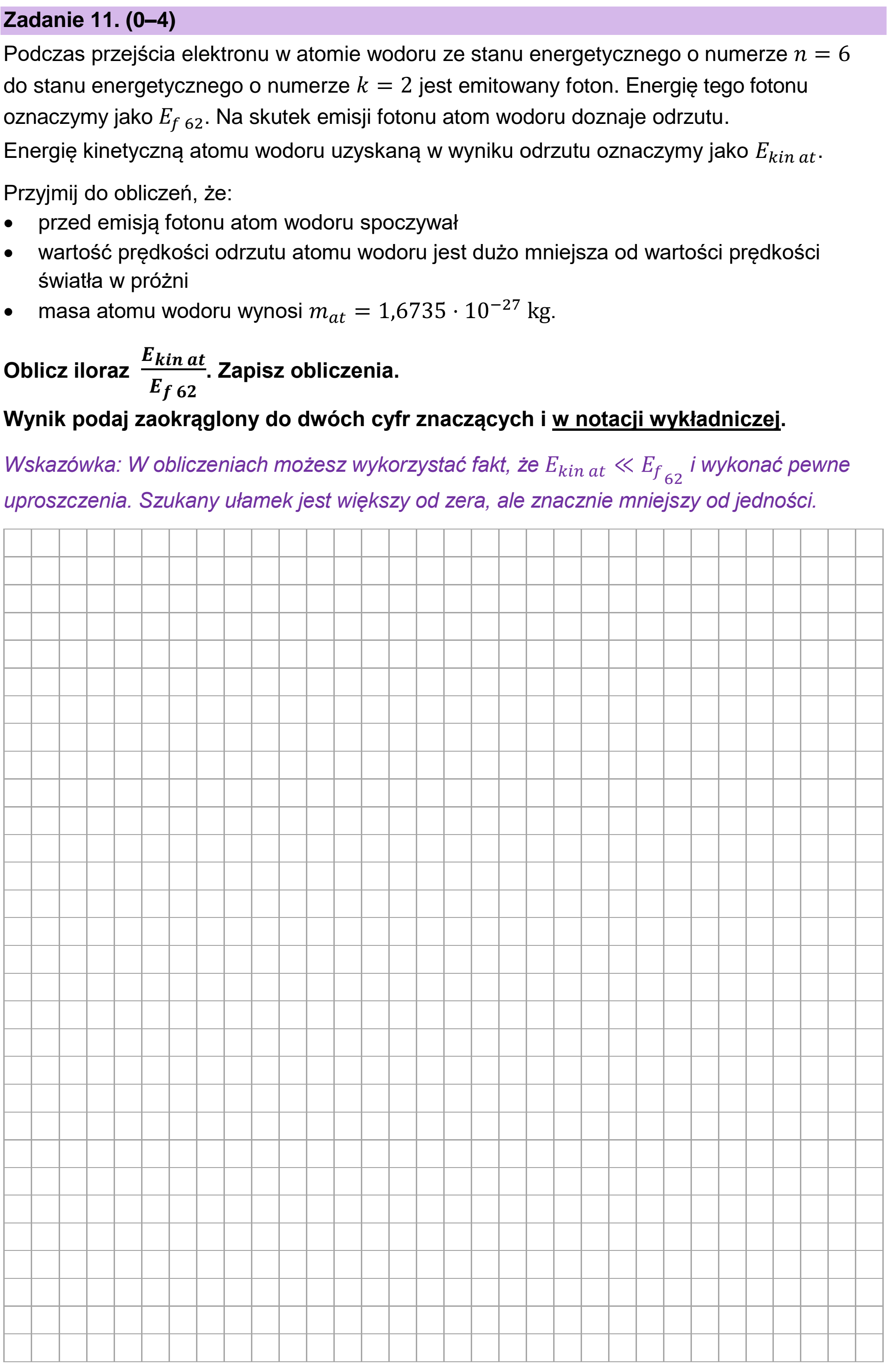 Matura próbna, styczen 2026, podgląd zadania 11