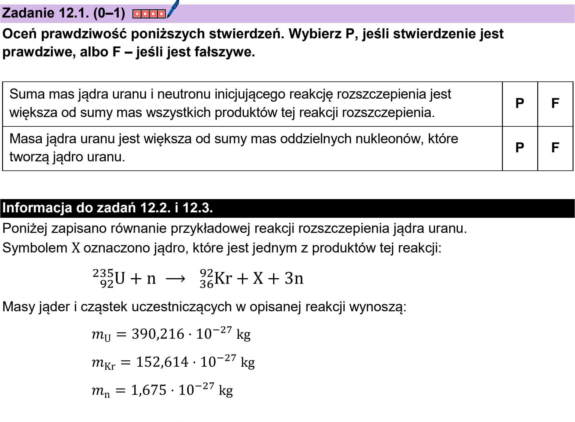 Matura próbna, styczen 2026, zadanie 12.1