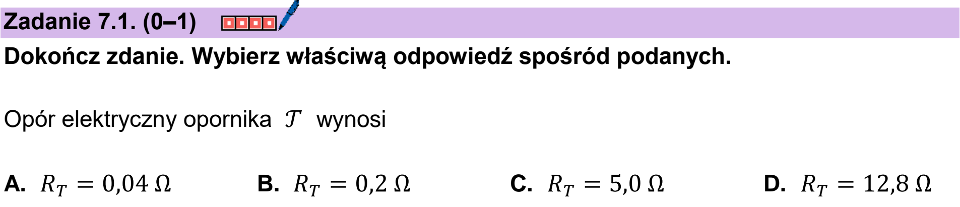 Matura próbna, styczen 2026, zadanie 7.1