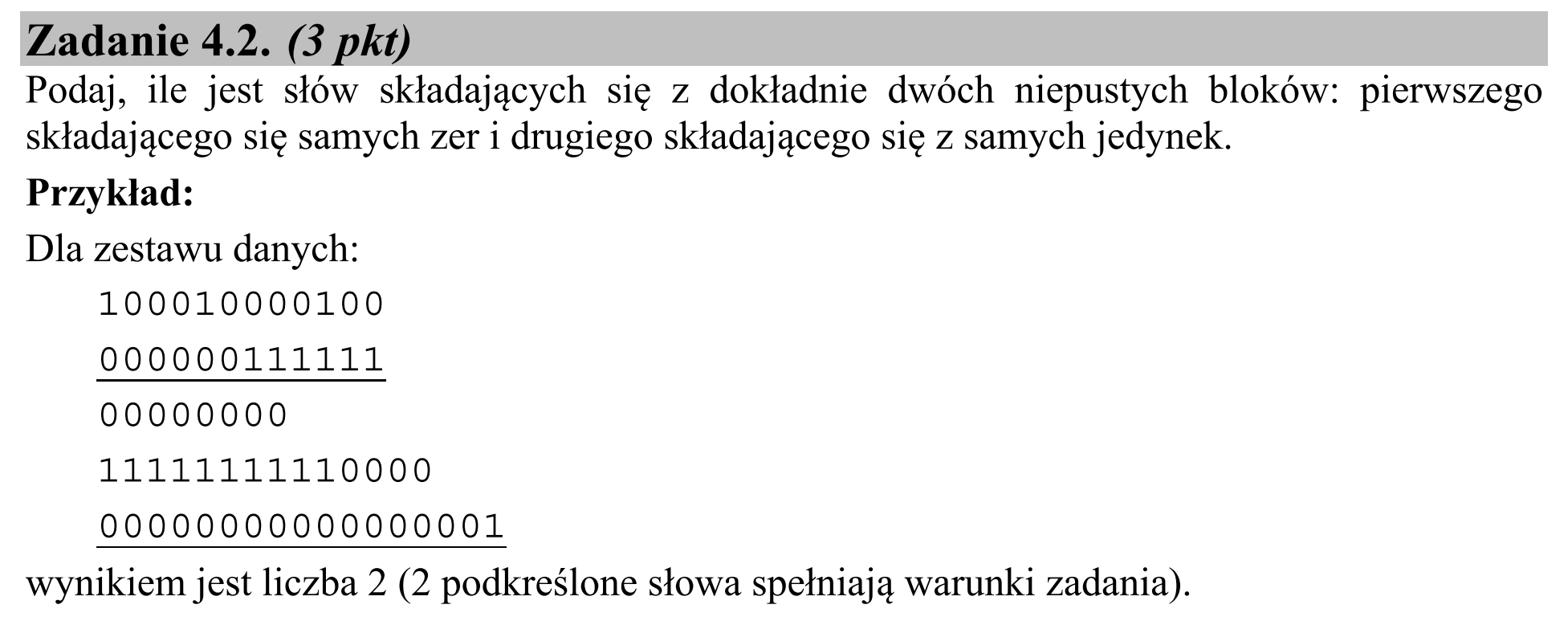 Matura, maj 2015, zadanie 4.2