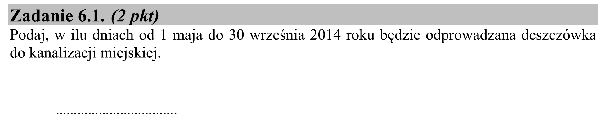 Matura, maj 2015, zadanie 6.1