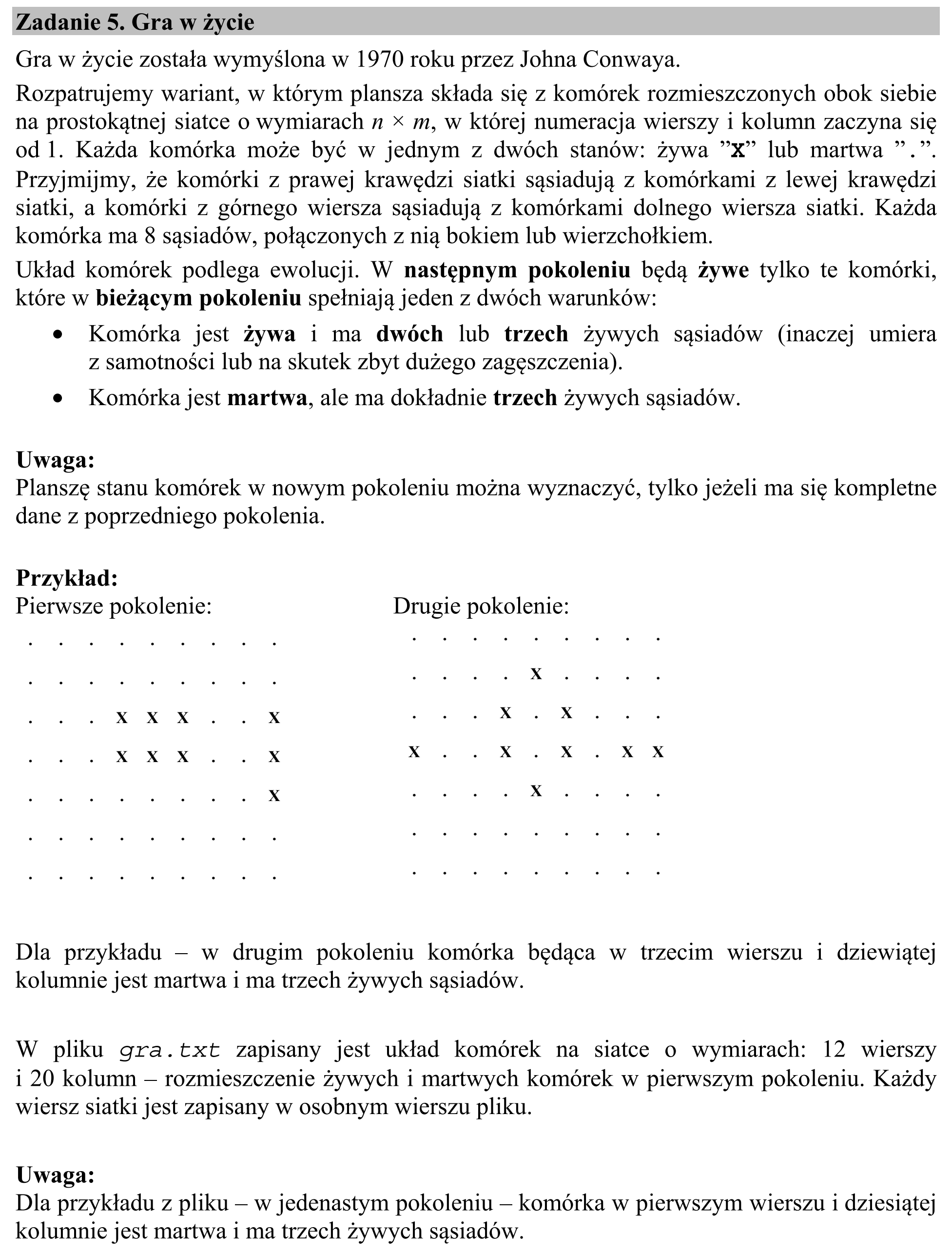 Matura, maj 2016, wstęp zadania 5, fragment 1