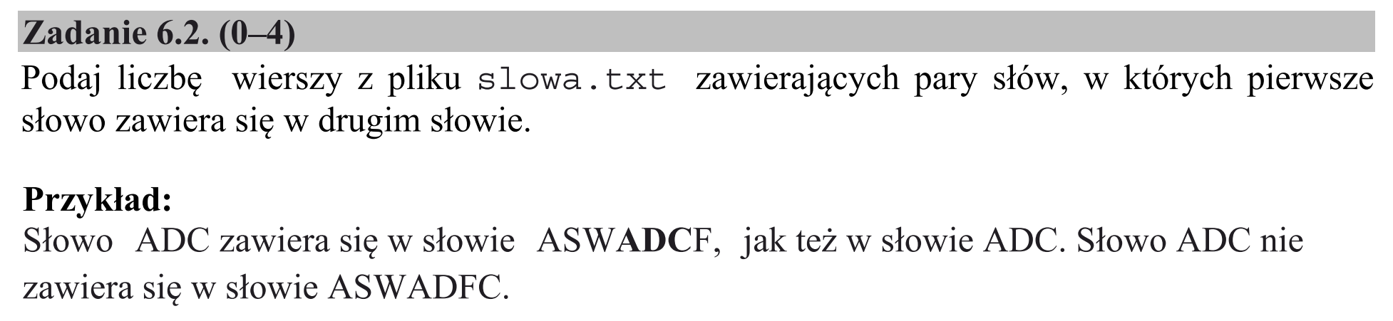 Matura, maj 2018, zadanie 6.2