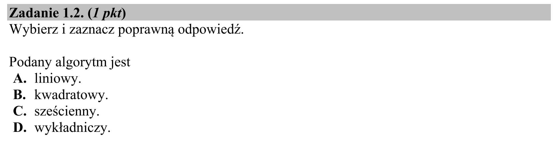 Matura, maj 2019, zadanie 1.2