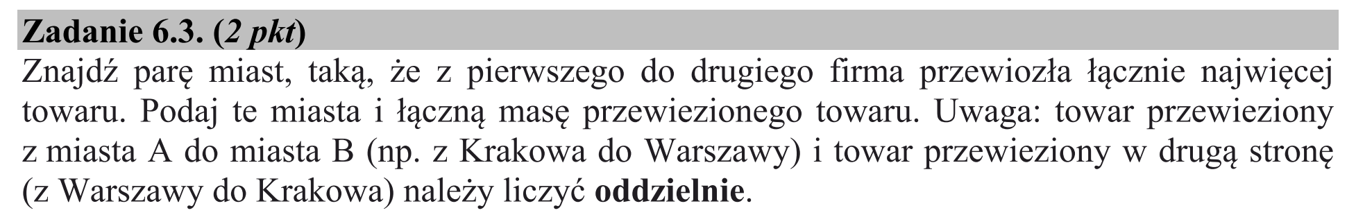 Matura, maj 2019, zadanie 6.3