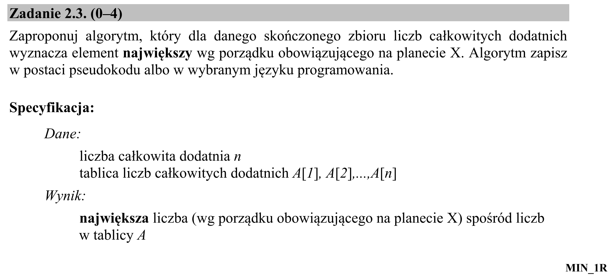 Matura dodatkowa, czerwiec 2016, zadanie 2.3, fragment 1