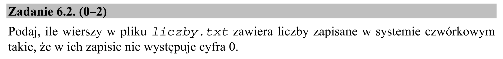 Matura dodatkowa, czerwiec 2016, zadanie 6.2