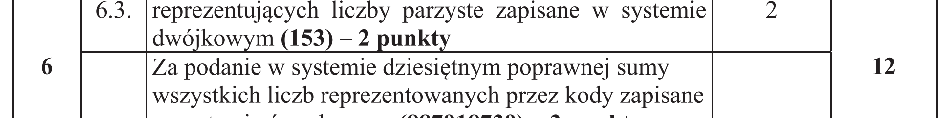 Matura dodatkowa, czerwiec 2016, odpowiedź do zadania 6.3
