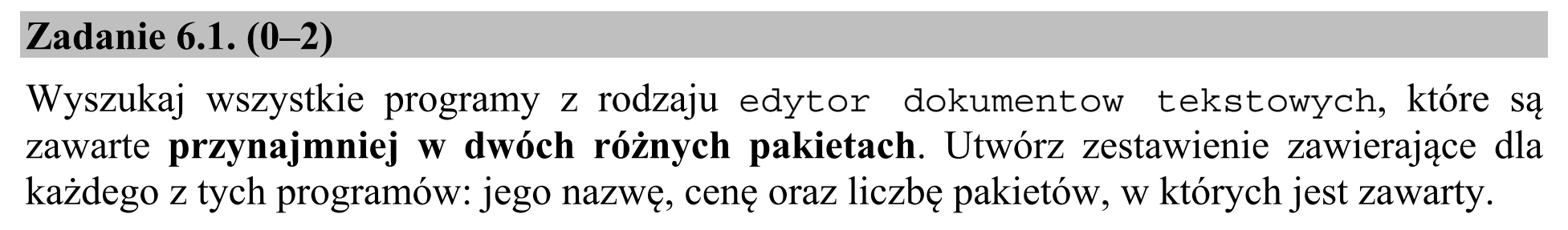 Matura dodatkowa, czerwiec 2017, zadanie 6.1