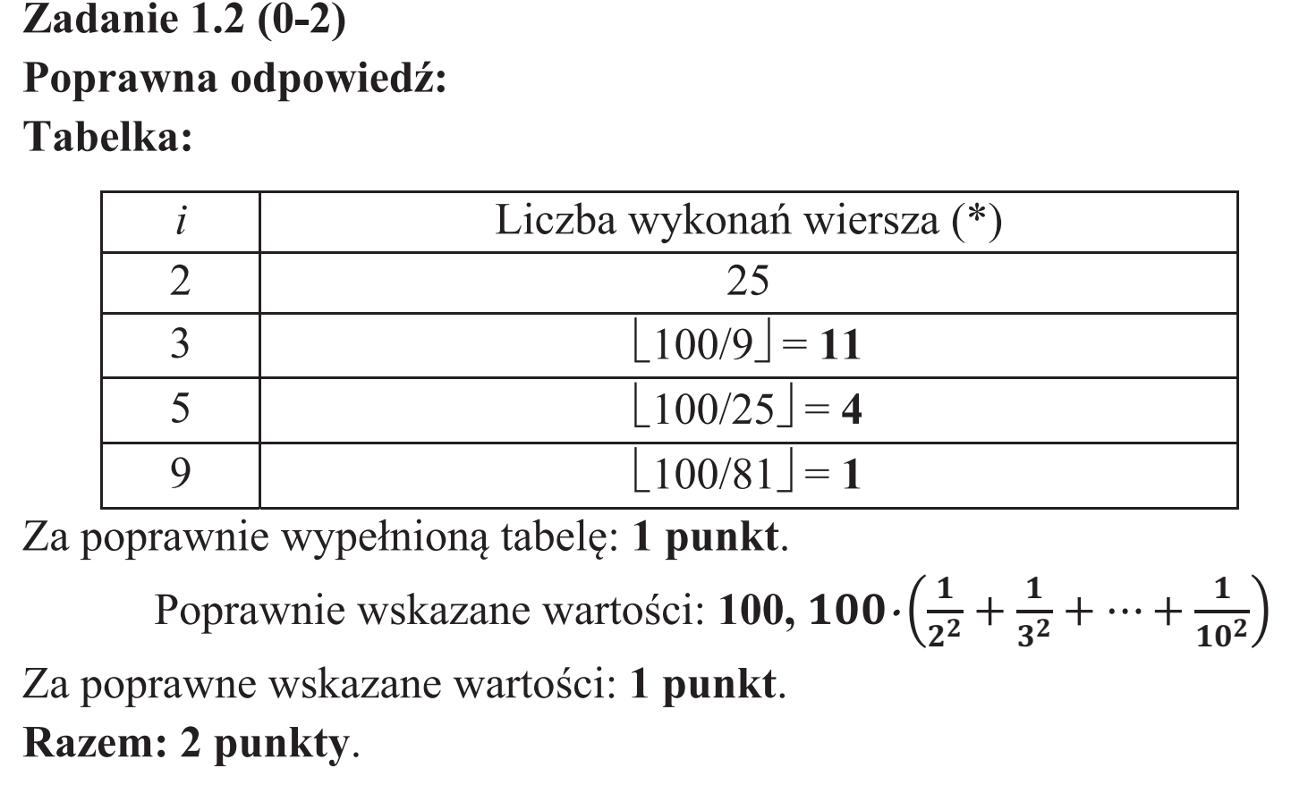 Matura dodatkowa, czerwiec 2017, odpowiedź do zadania 1.2