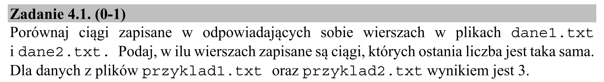 Matura dodatkowa, czerwiec 2018, zadanie 4.1