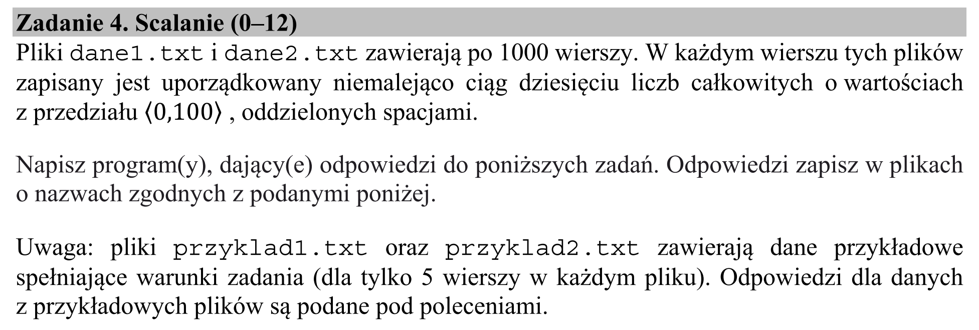 Matura dodatkowa, czerwiec 2018, wstęp zadania 4