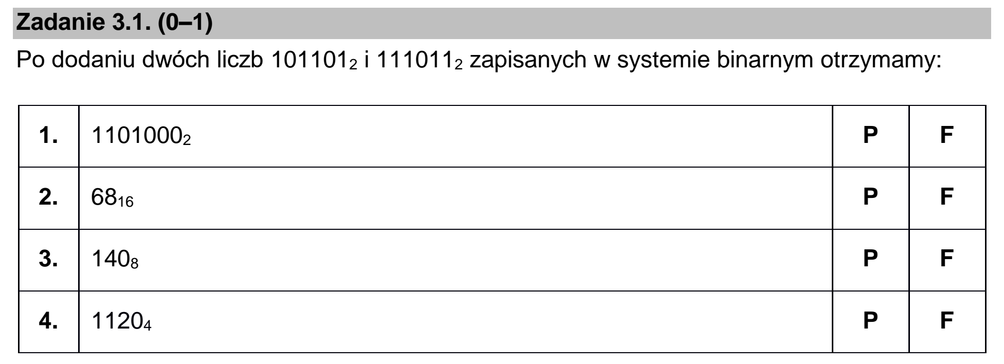 Matura dodatkowa, czerwiec 2022, zadanie 3.1