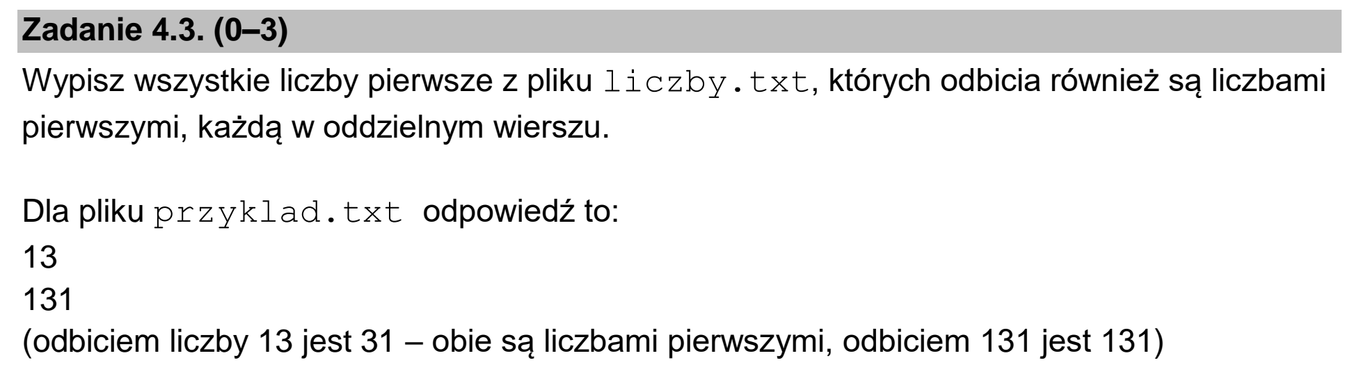 Matura dodatkowa, czerwiec 2022, zadanie 4.3