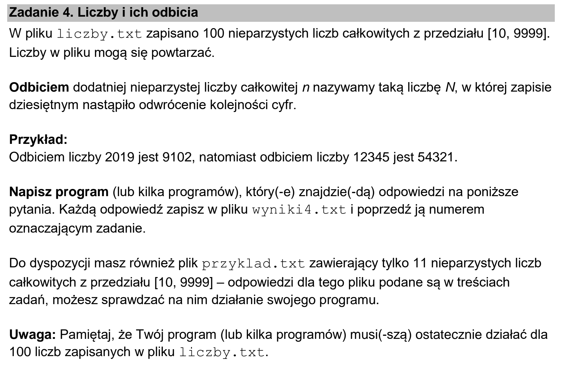 Matura dodatkowa, czerwiec 2022, wstęp zadania 4