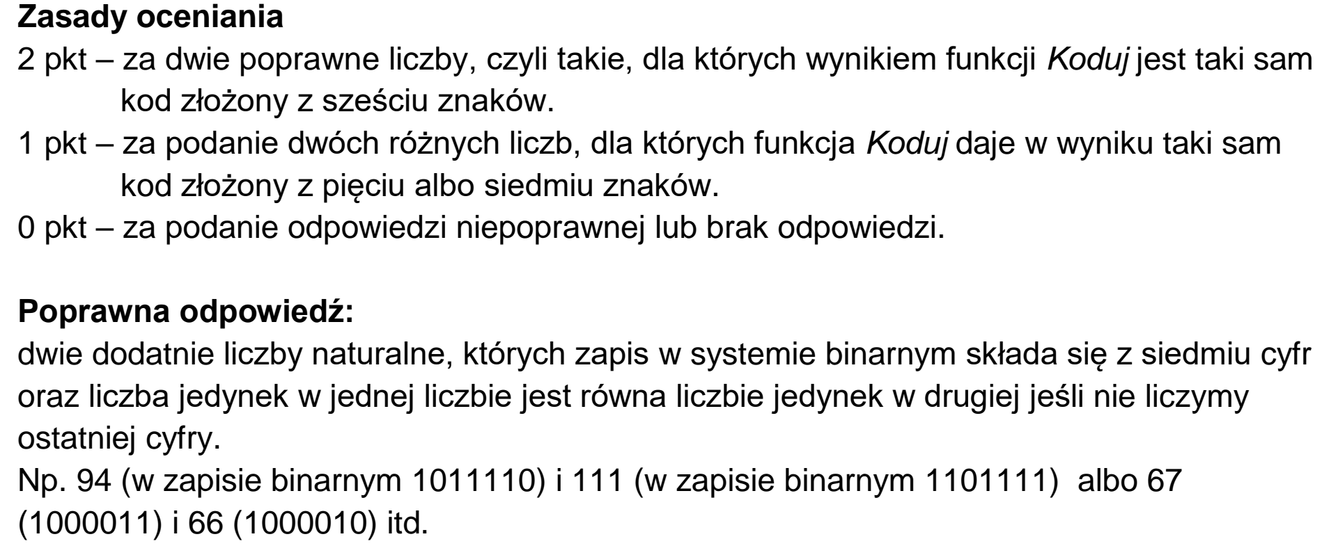 Matura dodatkowa, czerwiec 2022, odpowiedź do zadania 2.3