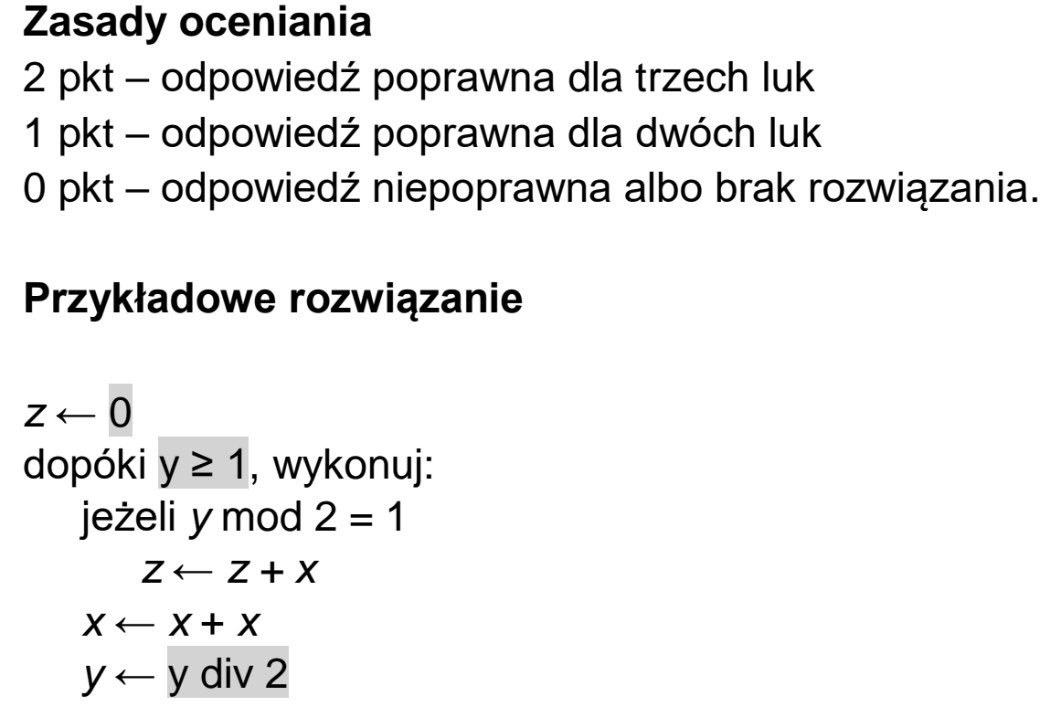 Matura dodatkowa, czerwiec 2023, odpowiedź do zadania 2.3