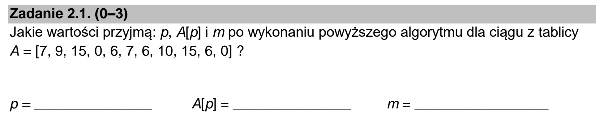 Matura dodatkowa, czerwiec 2024, zadanie 2.1