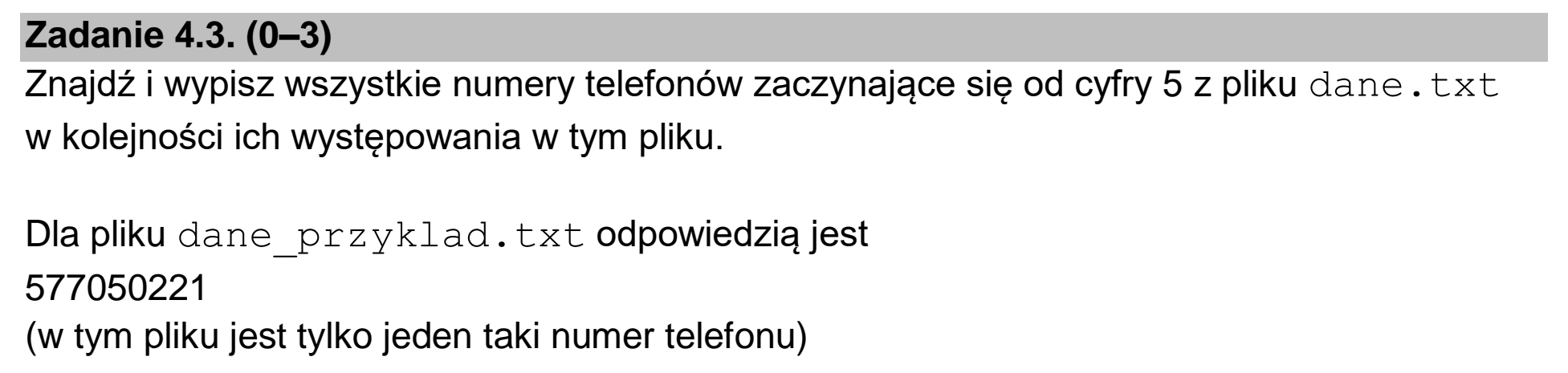 Matura dodatkowa, czerwiec 2025, zadanie 4.3