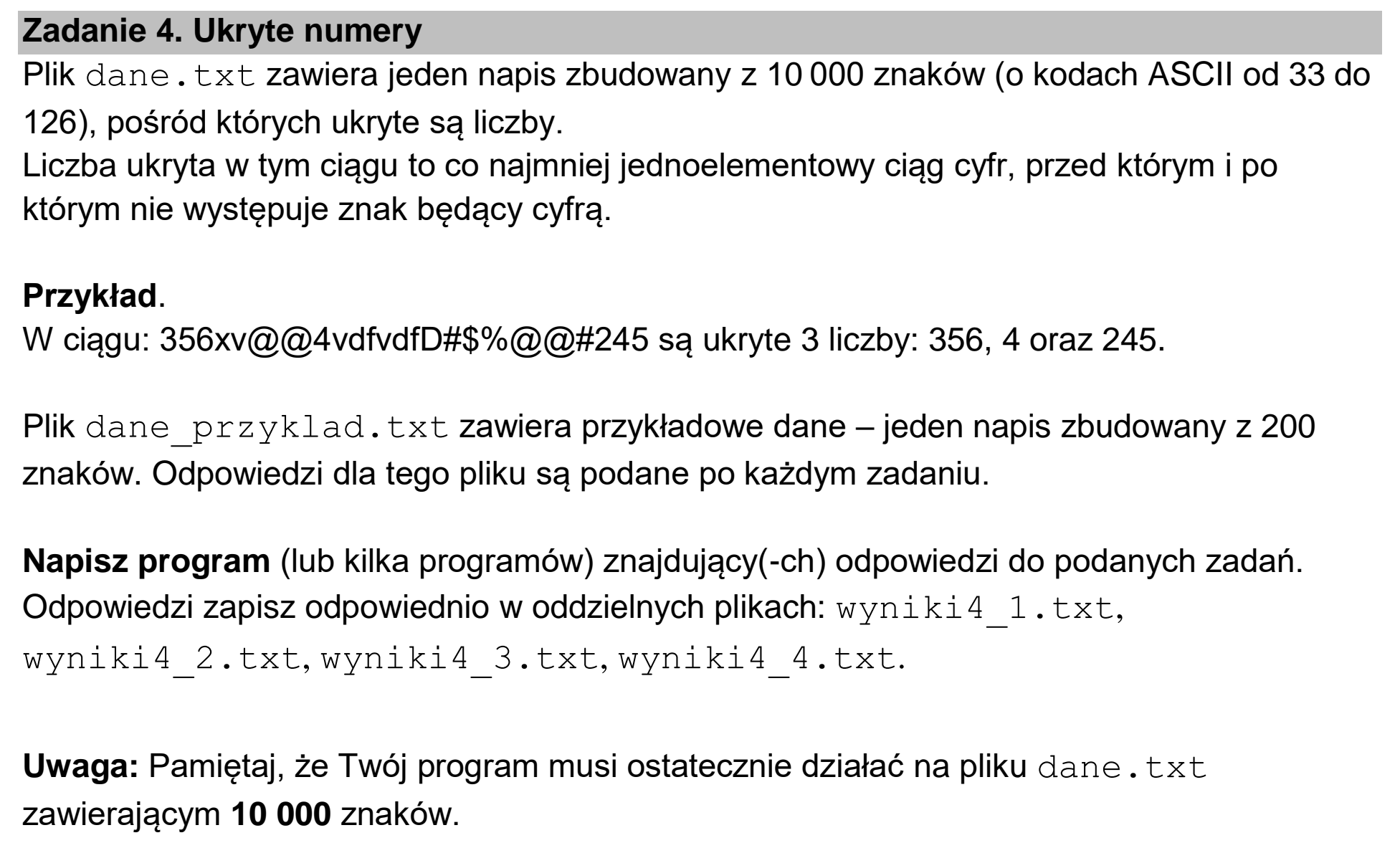 Matura dodatkowa, czerwiec 2025, wstęp zadania 4