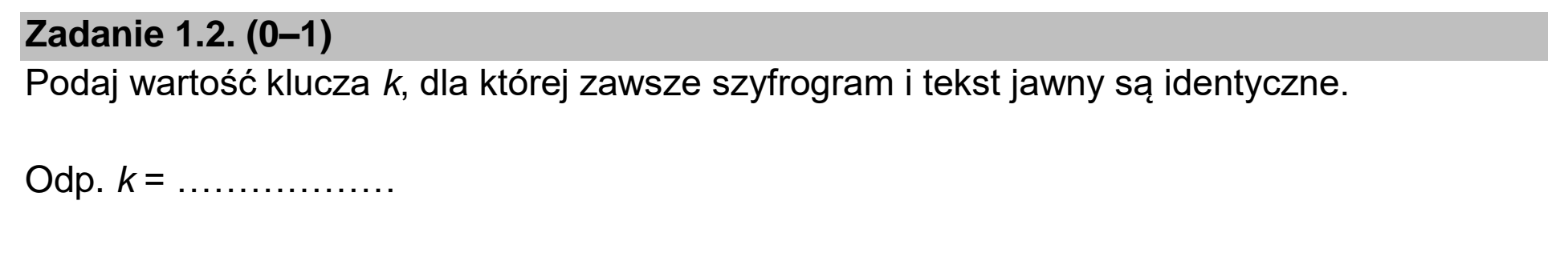 Matura dodatkowa, czerwiec 2026, zadanie 1.2