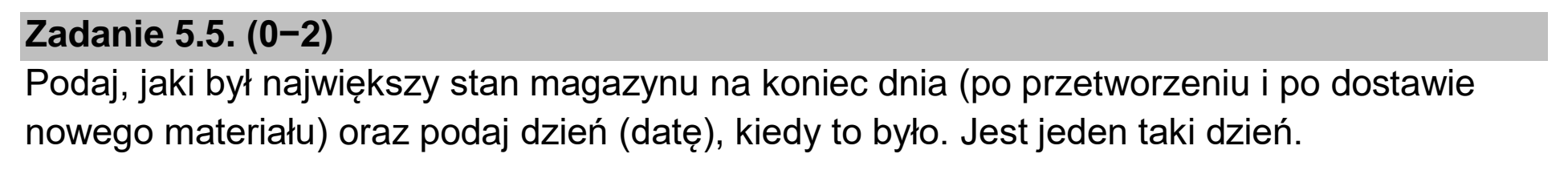 Matura dodatkowa, czerwiec 2026, zadanie 5.5