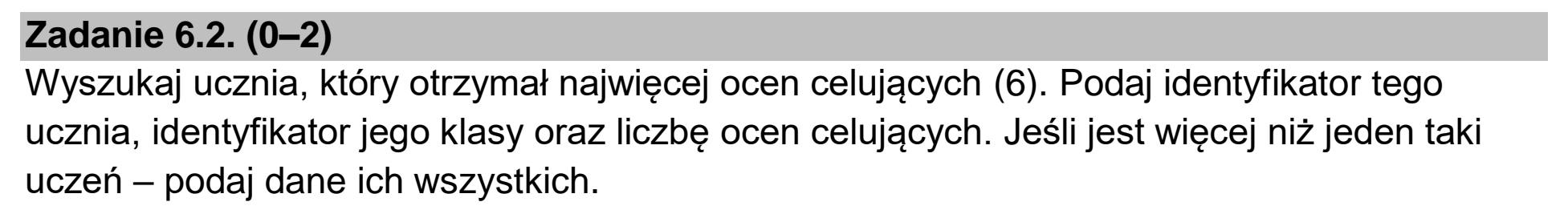 Matura dodatkowa, czerwiec 2026, zadanie 6.2